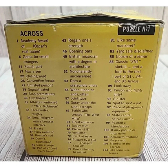 The Unemployed Philosophers Guild Crossword Puzzle Mug With Pencil 2014 New - Picture 2 of 9